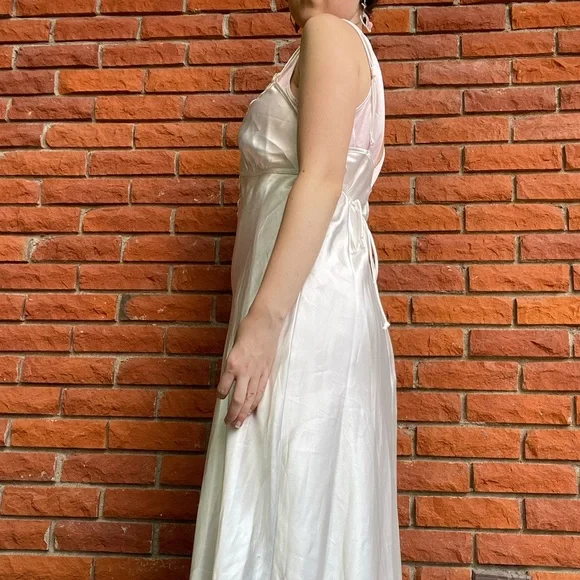 SOLD Vintage satin lace slip dress - Picture 9 of 15